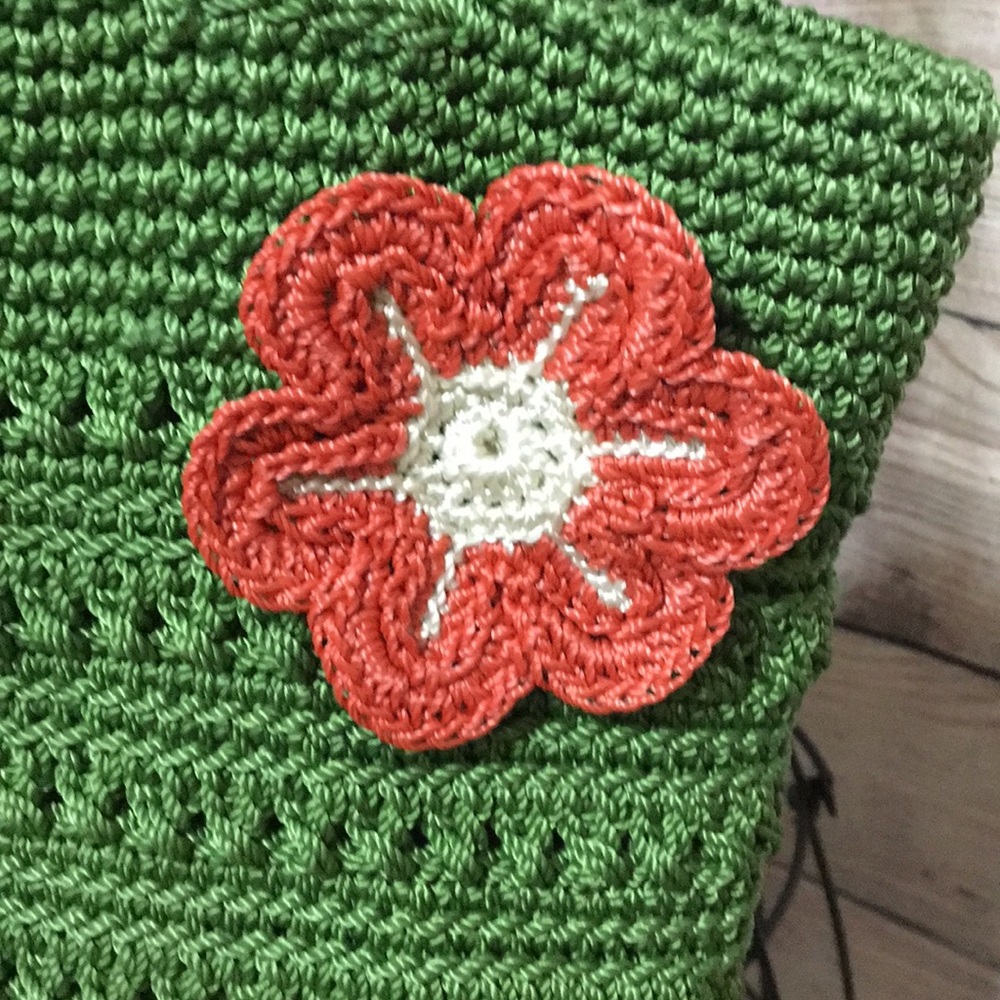 The Sak hand crocheted green purse - Picture 2 of 6